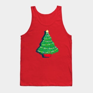 Traditional Christmas Tree with Twinkle Lights Tank Top